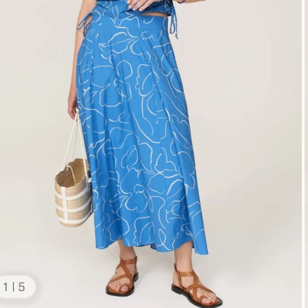 Madewell Signature Poplin Maxi Skirt Size 4 - Picture 1 of 12